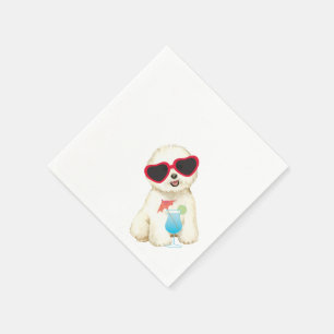 Sommarbichon Frise Pappersservett
