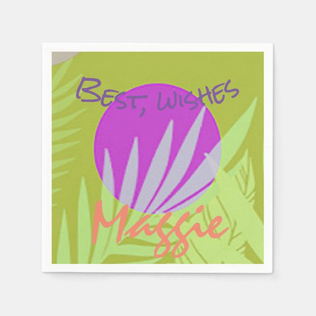 Sommarbilder, vaccination och födelsedagar pappersservett (Framsidan)