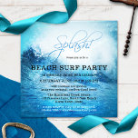 Sommarbjudan till Ocean Beach Surfa Inbjudningar<br><div class="desc">Beach-partyinbjudan med en konstnärlig målning av en stor surfa. Vacker för en sommarstrand party eller för en surfare. Texten "Stänk" kan tas bort om du inte behöver den.</div>