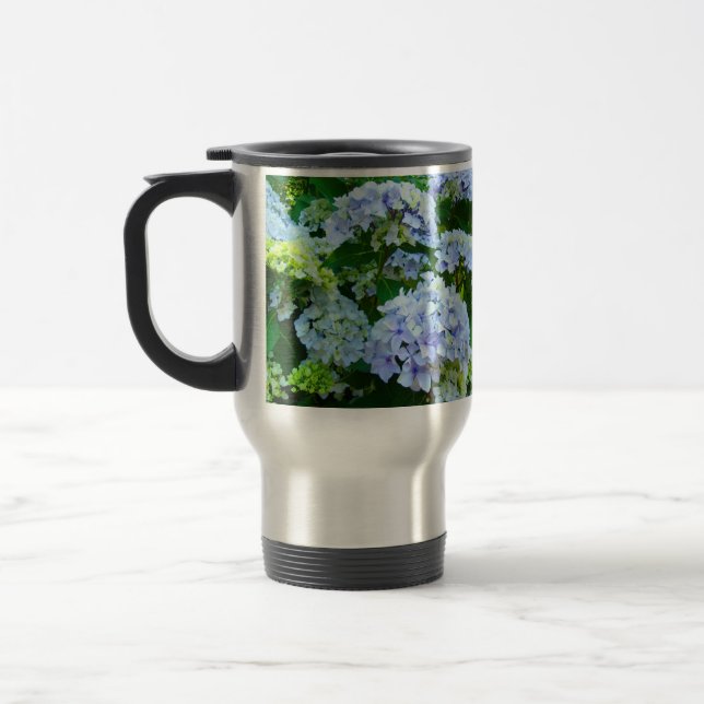 Sommarblå Hortensia Blommor Kaffemuggar (Vänster)