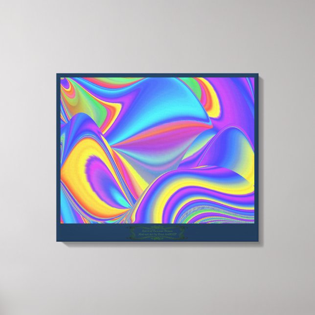 Sommarblåsans Abstrakt 3D Rainbowart Canvastryck (Framsida)