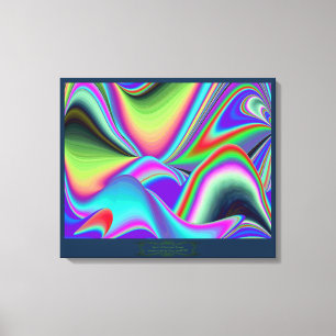 Sommarblåsans Abstrakt 3D Rainbowart Canvastryck