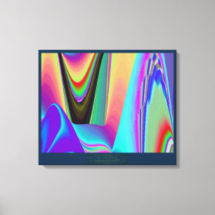 Sommarblåsans Abstrakt 3D Rainbowart Canvastryck