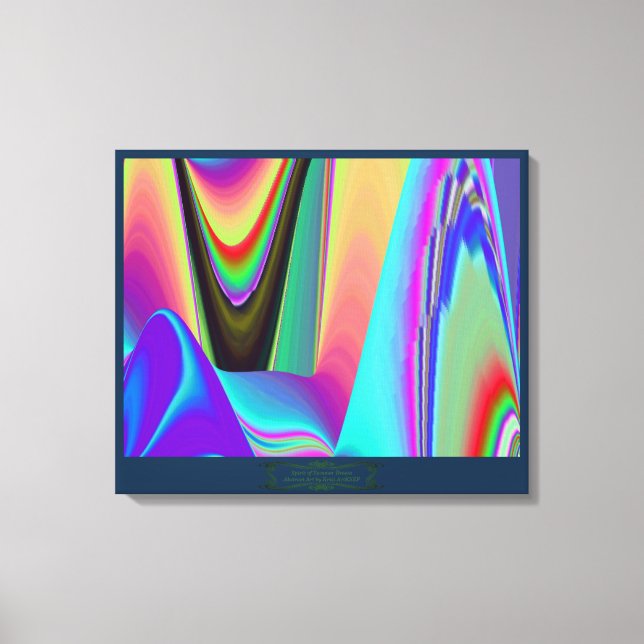 Sommarblåsans Abstrakt 3D Rainbowart Canvastryck (Framsida)