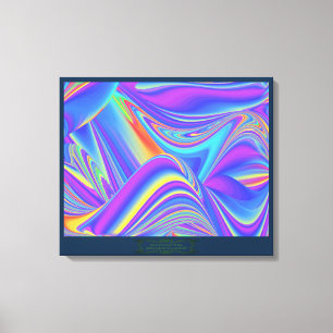 Sommarblåsans Abstrakt 3D Rainbowart Canvastryck
