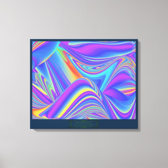 Sommarblåsans Abstrakt 3D Rainbowart Canvastryck (Framsida)