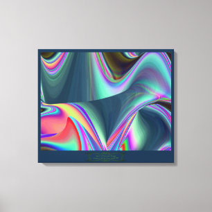 Sommarblåsans Abstrakt 3D Rainbowart Canvastryck