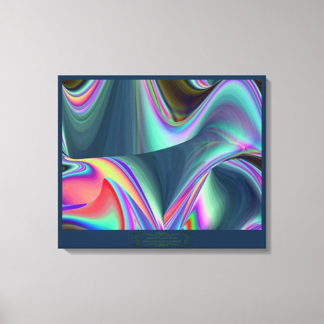 Sommarblåsans Abstrakt 3D Rainbowart Canvastryck (Framsida)