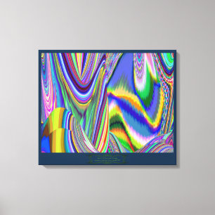 Sommarblåsans Abstrakt 3D Rainbowart Canvastryck