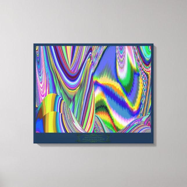 Sommarblåsans Abstrakt 3D Rainbowart Canvastryck (Framsida)
