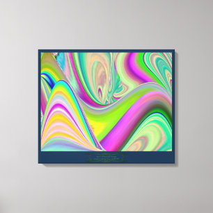 Sommarblåsans Abstrakt 3D Rainbowart Canvastryck