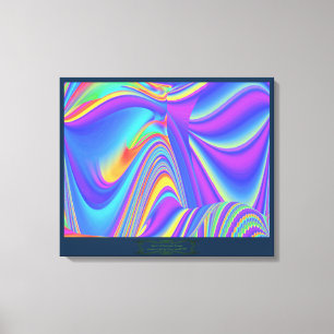 Sommarblåsans Abstrakt 3D Rainbowart Canvastryck
