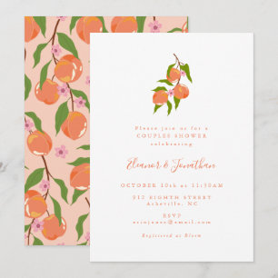 Sommarblåsor Fruit Boho Par Shower Vintage Inbjudningar