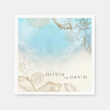 Sommarblått årstidsbröllop vid sjön Bröllop