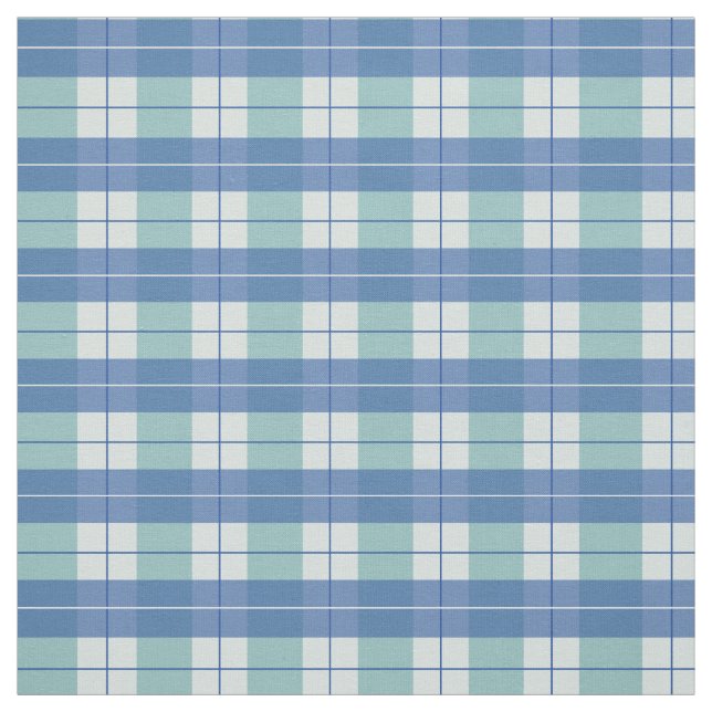 Sommarblått (Farmhouse Summer Blue Checkered Gingh Tyg (Provkarta)