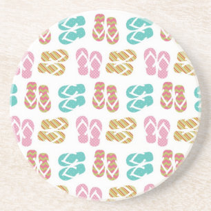 Sommarblått flip flop sandal tofflor mönster underlägg