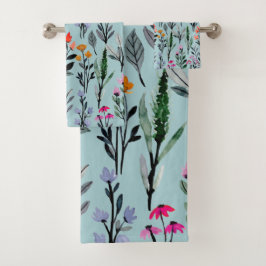 Sommarblått mönster i trädgårdsblomman