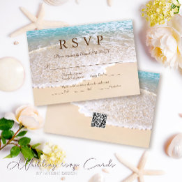 Sommarblått Ocean Vinkart Tropical Beach Wedding OSA Kort