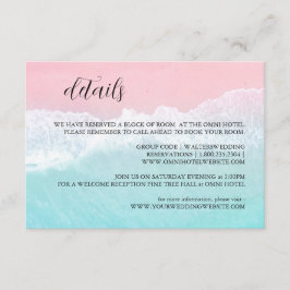 Sommarblått, uppgifter om Rosa Ocean Beach Tilläggskort