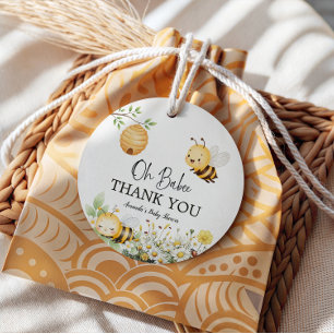 Sommarblomma Daisy Oh Babee Honey Bee Baby Shower Gåvor Etiketter