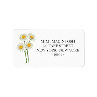 Sommarblomma Daisy Sunflower Adressetiketter