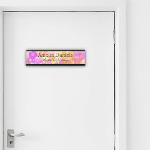 Sommarblomma Monogram Namn Plate