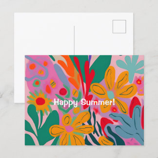 sommarblomman abstrakt mönster lycklig, sommarblom vykort
