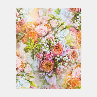 Sommarblommans bakgrund, blombuketter fleecefilt