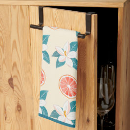 Sommarblommig Grapefrukt – Kustnära Citrusdesign Kökshandduk
