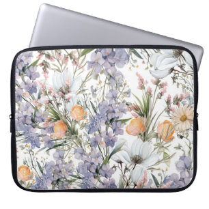 Sommarblommigt för botaniska pastellarter i färg laptop fodral