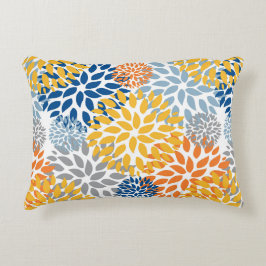 SommarBlommigtens Abstrakt Ljusa färger Mönster Prydnadskudde