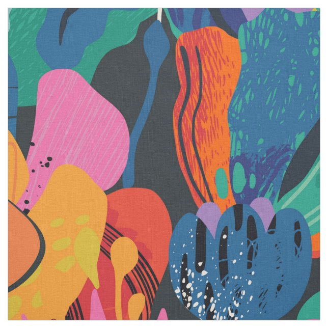 SommarBlommigtens Abstrakt Tyg (Provkarta)