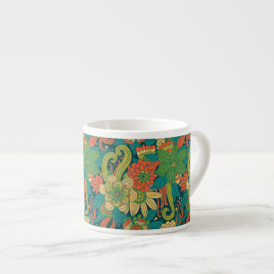 Sommarblommönster Espressomugg