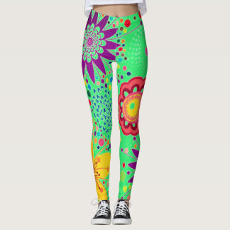 SommarBlommönster Leggings