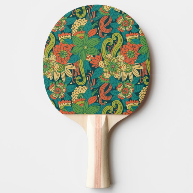 Sommarblommönster Pingisracket (Framsidan)