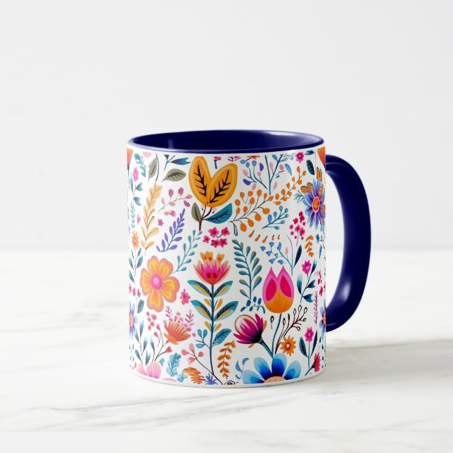 Sommarblommor 15 oz mugg (Framsida höger)