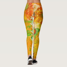 Sommarblommor abstrakt Orange Guld Gult 