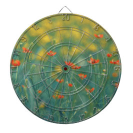 Sommarblommor (Blommigt Fält) (Röda blommor) Darttavla