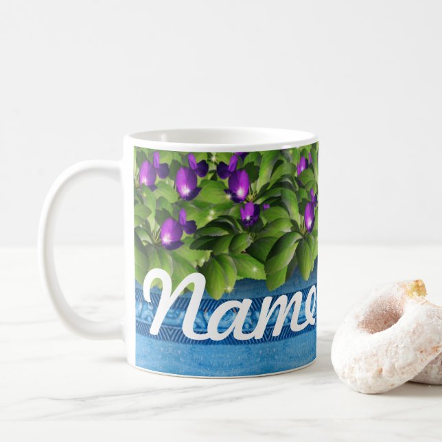 Sommarblommor Blommigt Personlig Kaffe Mugg, Kopp (Med munk)