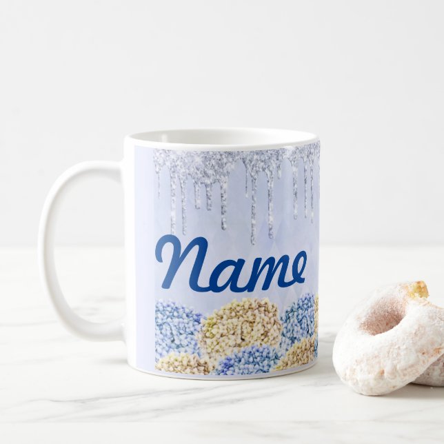 Sommarblommor Blommigt Personlig Kaffe Mugg, Kopp (Med munk)