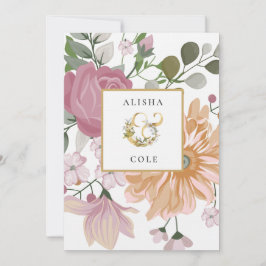 sommarblommor Bröllop Inbjudningar