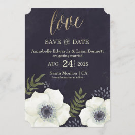 Sommarblommor Bröllop Save the Date-kort Inbjudningar