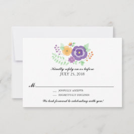 Sommarblommor | Bröllops RSVP OSA Kort