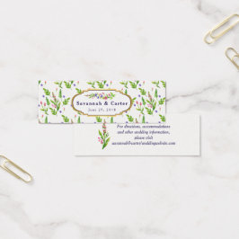 Sommarblommor Bröllopsinformationskort Litet Visitkort