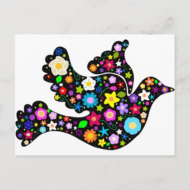 sommarblommor Dove Vykort (Framsida)