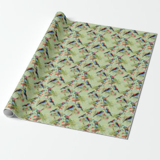 Sommarblommor Fåglar: Tropical Mönster Presentpapper