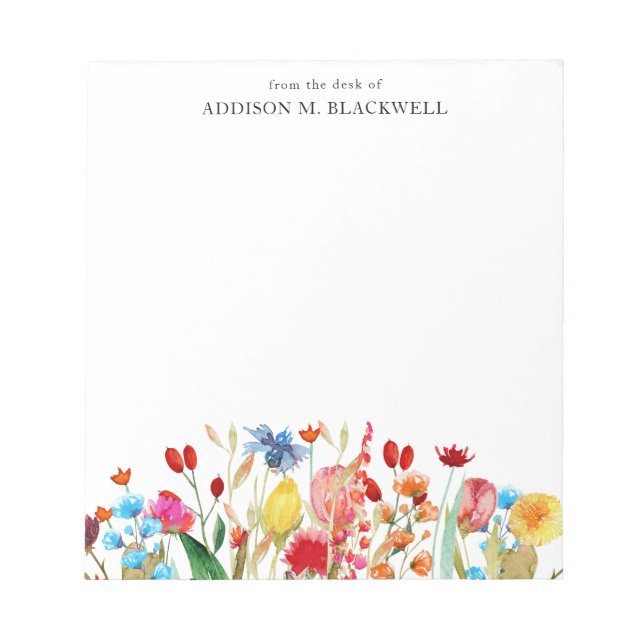 Sommarblommor från skrivbordet anteckningsblock (Framsida)