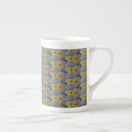 Sommarblommor, Gult, Bone China Mugg Benporslin Mugg