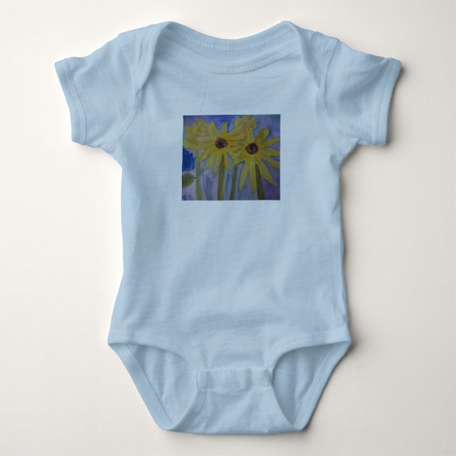 Sommarblommor, Gult T Shirt (Framsida)