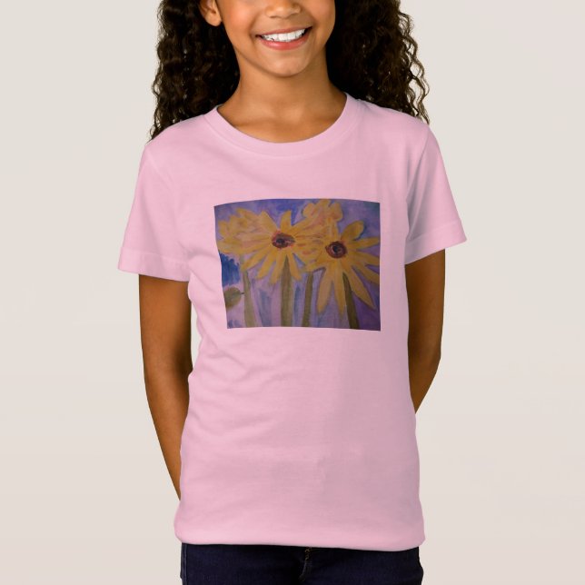 Sommarblommor, Gult T Shirt (Framsida)